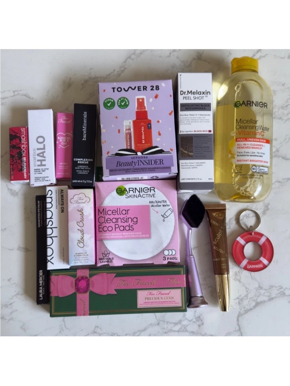 Wholesale Cosmetics Makeup lot of 14 Too faced, Tarte,  Bare minerals, Tower 28